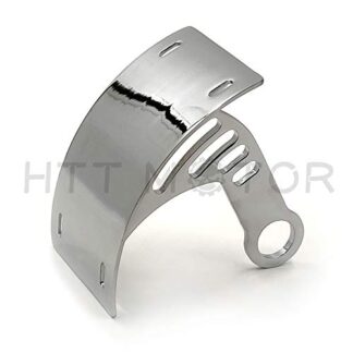 HTTMT MT360-06- Motorcycle Chromed Vertical Curved Mount License Plate Bracket Tag Holder Compatible with 2006-2012 Yamaha YZF-R6/ 2006-2011 Suzuki Boulevard M109R