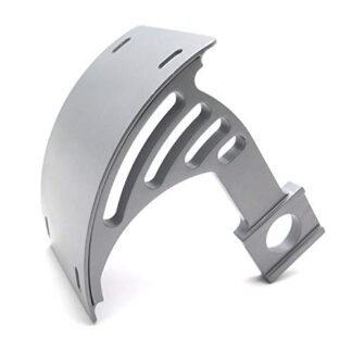 HTTMT MT360-09- Motorcycle Silver Polished Vertical Curved Mount License Plate Bracket Tag Holder Compatible with 2004-2005 Yamaha YZF-R1