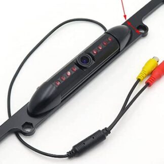 HTTMT MT371-030- HD Color CMOS Car License Plate Frame Mount Rear View Backup Camera 8 IR LED US