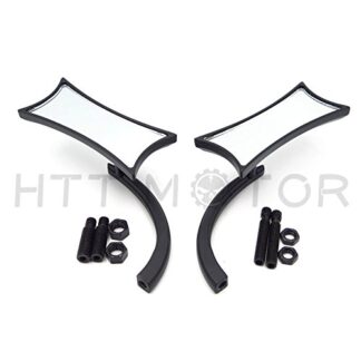 HTTMT MT378-4-Point Micro Black Mirrors Compatible with Suzuki Kawasaki Victory Harley Davidson