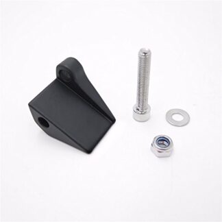 HTTMT MT384- Black Right Side Rounded Master Cylinder Mirror Relocation Adapter Compatible with Harley Dyna