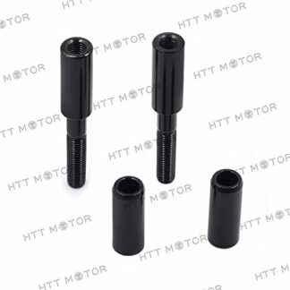 HTTMT MT387-001- Black 2 Inches Mirror Extensions Kit Compatible with Harley Softail Sportster Dyna Touring