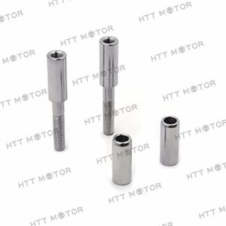 HTTMT MT387-001- Chrome 2 Inches Mirror Extensions Kit Compatible with Harley Softail Sportster Dyna Touring