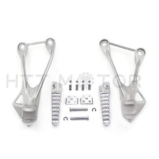 HTTMT MT390-001- Silver Rear Passenger Foot Peg Bracket Fit Compatible with Kawasaki Zx6R 2005 2006 2007 2008