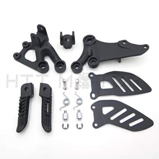 HTTMT MT390-004-BK Black Front Rider Foot Pegs Bracket Compatible with Suzuki Gsxr600 Gsxr750 2006-2010