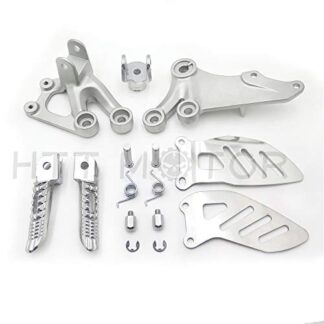HTTMT MT390-004- Silver Front Rider Foot Pegs Bracket fit Compatible with Suzuki GSXR600 GSXR750 2006-2010