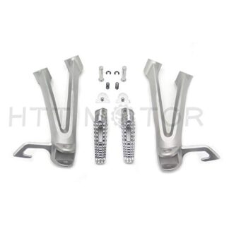 HTTMT MT390-013- Silver Rear Passenger Foot Pegs Bracket Fit Compatible with Suzuki Gsxr600 Gsxr750 2006 2007