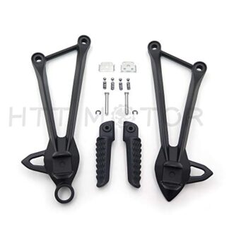 HTTMT MT390-020- Black Rear Passenger Foot Pegs Bracket Compatible with Kawasaki Zx10R Zx-10R 2008 2009 2010