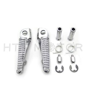 HTTMT MT390-029- Motorcycle Front Foot Pegs Footrest Fit Compatible with Kawasaki Zx6R Zx9R Zx10R Zx-6R Zx