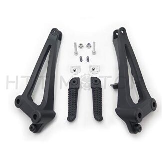HTTMT MT390-034- Motorcycle Black Rear Footrest Foot Pegs Brackets Compatible with 2009 2010 2011 Yamaha YZF-R1