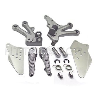 HTTMT MT390-036- SILVER FRONT RIDER FOOT REST PEG BRACKET Compatible with Kawasaki Ninja ZX10R 2004 2005