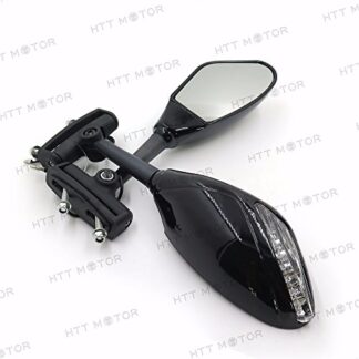 HTTMT MT391-LED3 Yellow LED lights Turn Signal Mirror Compatible with Triumph Daytona 675R 600 650 Trophy NEW