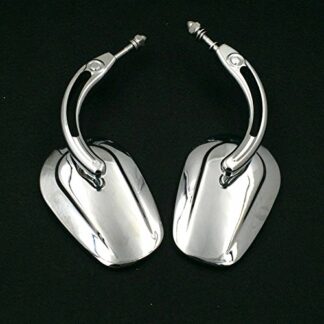 HTTMT MT398C- Motorcycle Chrome Big Mirrors Compatible with 1984 and up Harley Davidson Street 500 750 Low Rider SuperLow Iron 883 1200 Custom Roadster XL883R XL1200V FLS FLSTF