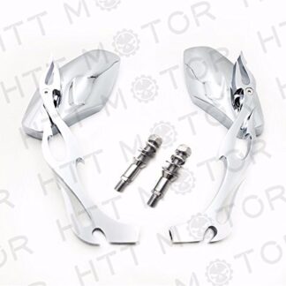 HTTMT MT400-012+HDBolt- CHROME CUSTOM MOTORCYCLE PARTS-REAR VIEW MIRRORS Compatible with HARLEY DAVIDSON SPORTSTER R