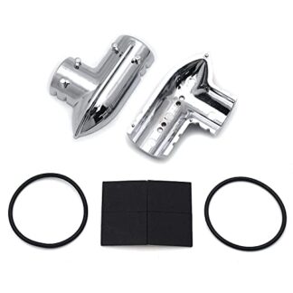HTTMT MT418-CD Chrome Fuel Line Fitting Cover Compatible with Harley Davidson Fuel Injected Electra Glides Road Glides Road Kings Street Glides Trikes Softail Dynas Sportsters