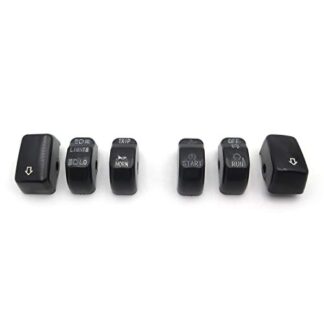 HTTMT MT420-002- Motorcycle Black Hand Controls Switch Button Covers Compatible with Harley Davidson 2011 Softail models (except '11 FLSTSE)