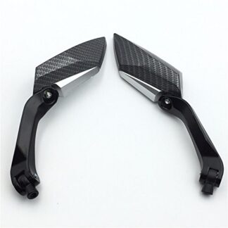HTTMT MT423- Carbon Fiber Diamond Blade Style Rearview Mirrors 8mm 10mm Compatible with Standard Metric Screws 7/8" handlebar Yamaha V-max FZ1 FZ6 YBR XVS950 V-Star Virago Warrior Royal Star