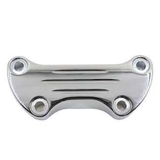 HTTMT MT446-001C- Smooth Goorve Handlebar Clamp Compatible with Harley 74-06 XL FX FXR FX Dyna FX Softail Chrome