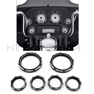 HTTMT MT447-001- Instrument board Burst Gauge Bezel Compatible with Harley Electra Glide FLHTC FLHTCU FLHT