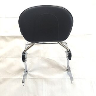 HTTMT MT501-004- Motorcycle Chromed Black Backrest Detachable Sissy Bar Luggage Rack Set Compatible with Harley Davidson 1997-2008 Road King FLHT FLHX and FLTR / 2006-2008 FLHTC