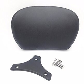 HTTMT MT501-005-BAG+P-M Motorcycle Flat Black Cushion Backrest Pad Mount Kit w/Plate Compatible with 1997-2017 Harley Touring