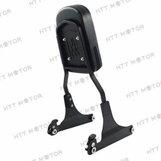 HTTMT MT501-006F-M Matte Black Detachable Backrest Sissy Bar Flame Compatible with 00-later FLSTC/00-03 FLSTS