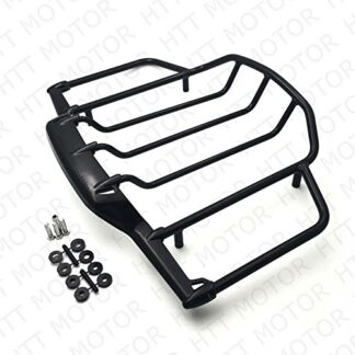 HTTMT MT502-008- Gloss Black Luggage Rack Trail Compatible with Harley Air Wing Tour Pak Trunk Pack 1993-2013