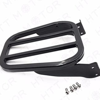 HTTMT MT502-011- Black TAPERED LUGGAGE RACK Compatible with HARLEY DYNA 06-17 /SOFTAIL 84-05/ XL 04-17