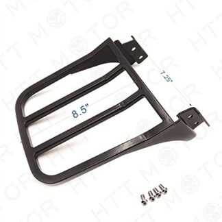 HTTMT MT502-012- 2-UP Black Sport Luggage Rack Compatible with Harley 04 & up XL models 02-05 Dyna