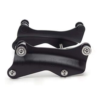 HTTMT MT503-003-M Matte Black Steel Rear Luggage Rack 4-point Docking Hardware Kit Compatible with 2014-2019 Harley Davidson Touring Road King FLHR Street Glide FLHX Road Glide FLTRX