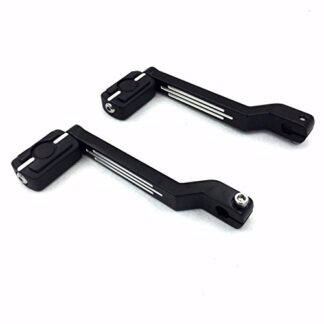 HTTMT- Motorcycle Black New Grooved Skull Pegs w/Grooved Heel/Toe Shift Levers Gear Shift Pedal Lever For Harley Davidson Tour Glide 1988 and later