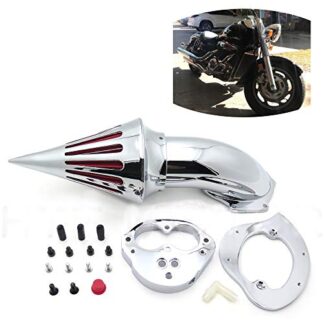 HTTMT- Motorcycle Chrome Air Cleaner Kits Intake Compatible with Vulcan 1500 1600 Classic 2000-2012 MT225-005-CD