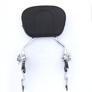 HTTMT- Motorcycle Chromed New Adjustable Detachable Backrest Sissy Bar with pad For 2007 2008 2009 2010 2011 2012 2013 2014 2015 Harley Davidson FLHR Road King FLHX- Street Glide