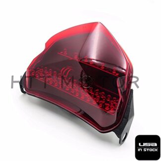 HTTMT- Red Led Tail Light Integrated Turn Signal Compatible with Suzuki Gsx-R Gsxr 600 750 2004-2005 Gsxr1000 2005 2006 Gsxr Taillight Accessories 04 05 06P/N: MT035-RED]