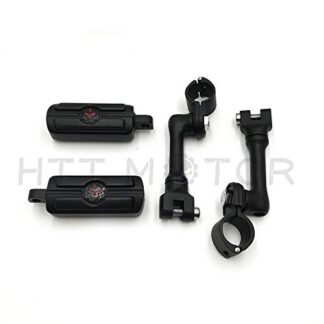 HTTMT- Replacement of Black Angle Adjustable 1.5" Skull FootPeg For GoldWing Shadow Valkyrie