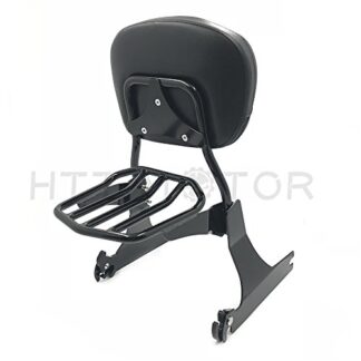 HTTMT- Replacement of Black Detachable Backrest Sissy Bar Passenger Luggage Rack For Harley 08-09 FXDF
