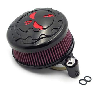 HTTMT- Replacement of Black Skull Agitator Extreme Billet Air Cleaner Intake Filter System Kit For 16-later FXDLS Softail 08-later Touring and Trike Fat Boy CVO Road King Electra Glide