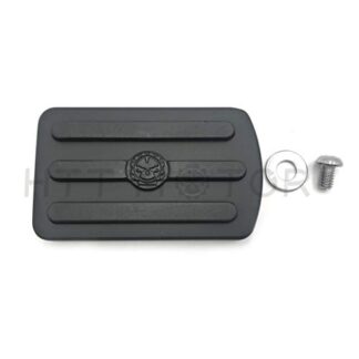 HTTMT- Replacement of Black Skull Large Brake Pedal Pad For Fits Harley Davidson '12-later Dyna FLD, 86-later FL Softail and '80-later Touring models(Wide Glide/Fat Boy/Switchback)