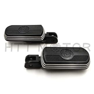 HTTMT- Replacement of Black Skull Rubber Footpeg For Harley 2018-later FXBB FXBR FXBRS FXLR 2019