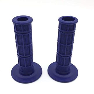 HTTMT- Replacement of Blue Through-hole Hand Grips For Sport Bike Dirt Bike Honda APRILLA BMW DUCATI TRIUMPH HONDA YAMAHA KAWASAKI SUZUKI Polaris Offroad KTM (7/8" LEFT 1" RIGHT)