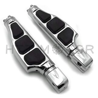 HTTMT- Replacement of Chrome Flat Wing Footpegs Foot rest Front For Yamaha V-Star 250 XV250 Virago 250