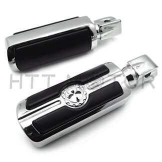 HTTMT- Replacement of Chrome Gear Skull Footpegs For Sukuzi REAR Marauder 1600 Yamaga Virago 250 Front