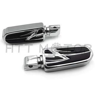 HTTMT- Replacement of Chrome Lightning Footpegs Footrest For Kawasaki Rear Vulcan 1500 1600 1700 Classic