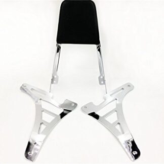 HTTMT- Replacement of Chrome Original Style Backrest Sissy Bar with Leather Pad For Harley Sportster Xl883C XL883R XL1200R XL1200C XL1200S XLH883 XLH1200