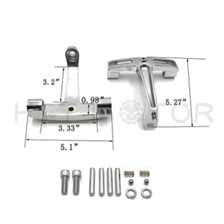 HTTMT- Replacement of Chrome Passenger Floorboard Mounts Mounting Brackets Harley FLH Touring 93-08