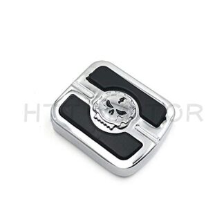HTTMT- Replacement of Chrome Skull Small Brake Pedal Pad Fit Night Train Springer Softail Custom FXSTC