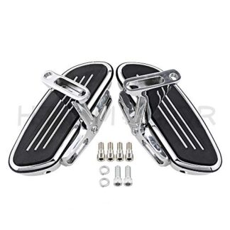 HTTMT- Replacement of Chrome Streamline Passenger Footboard Floor Board Set For Harley Touring 93-18