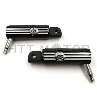 HTTMT- Replacement of Defiance Footpegs Black Anodized For passenger 2018-later Softail Fat Boy Fat Bob