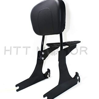 HTTMT- Replacement of Detachable sissybar backrest luggage rack For Harley Dyna 02-05 Black
