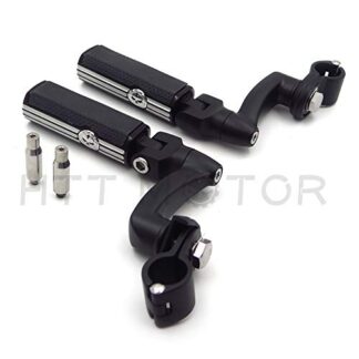 HTTMT- Replacement of Gear Skull 1.5" Arched Footpeg Mounting Kit Chrome Black